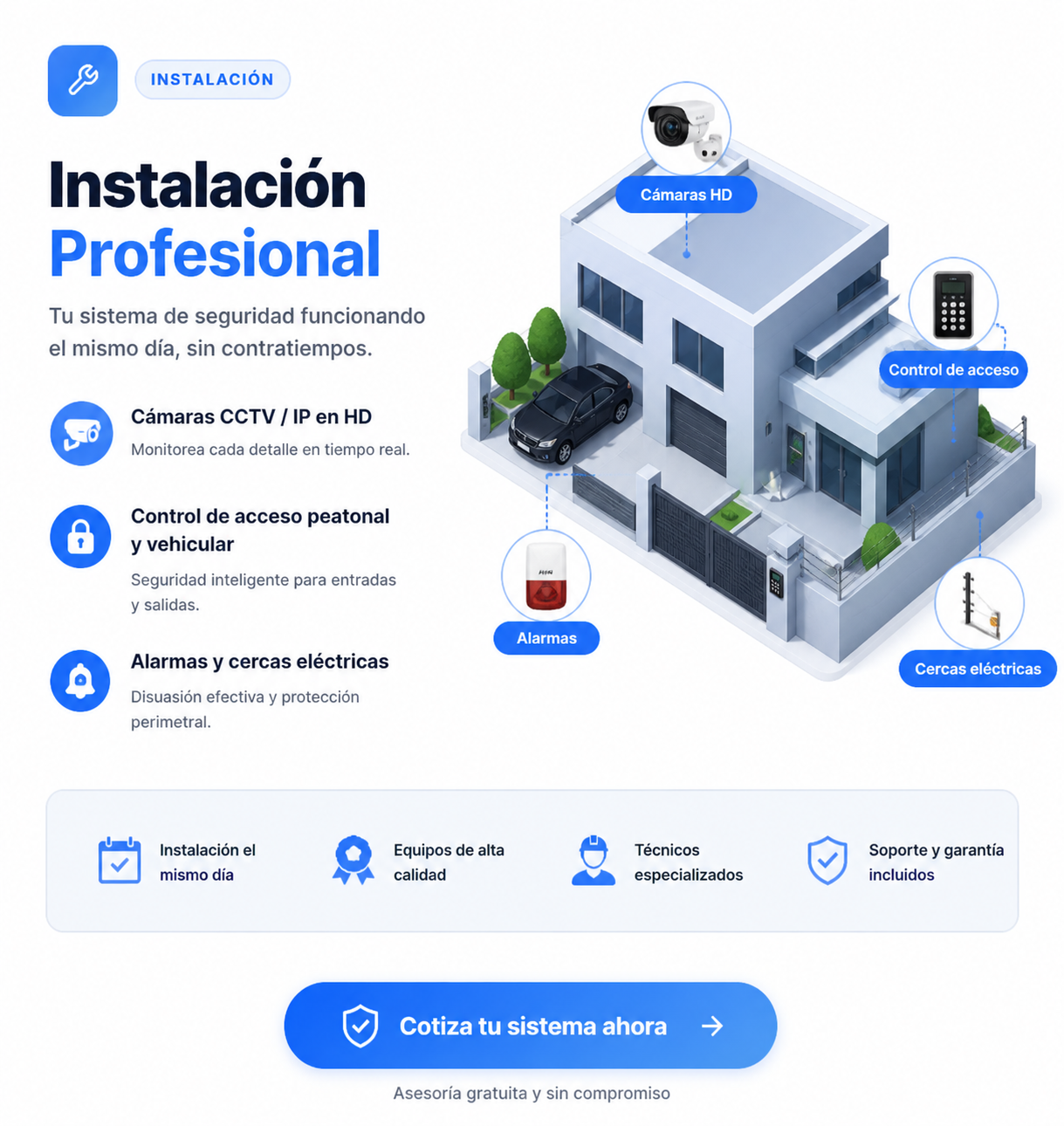 Instalación profesional de sistemas de seguridad
